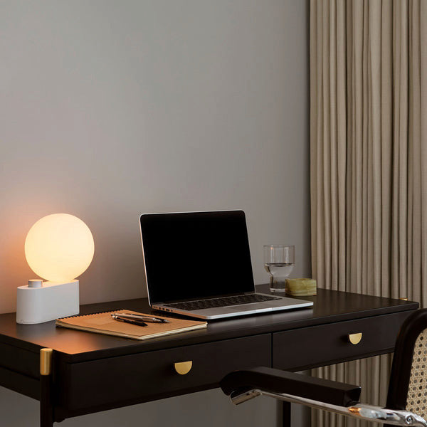 Alumina Table Lamp Chalk With Sphere IV