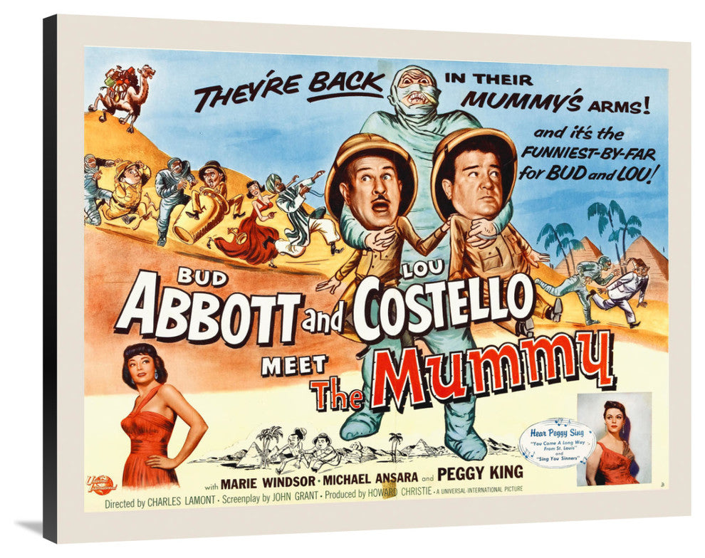 "Abbott & Costello - Meet The Mummy" Canvas by Hollywood Photo Archive, 40x32"