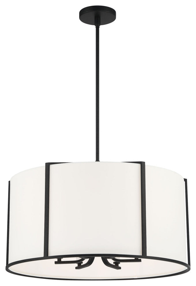 Carlyn Six Light Pendant in Black