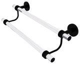 Clearview 18" Double Towel Bar with Dotted Accents, Matte Black