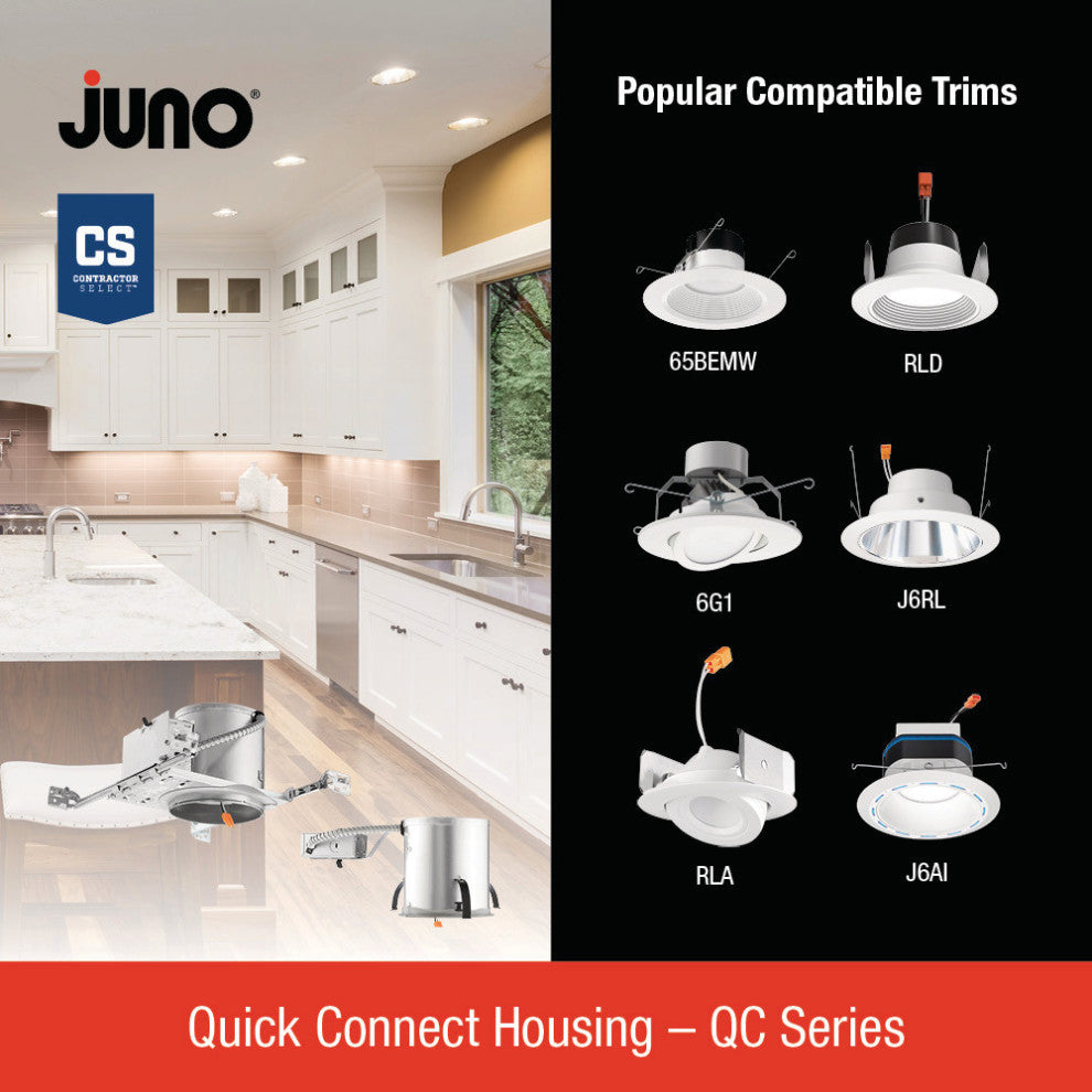 Juno Lighting QC6 W CP6 Pack of (6) - Contractor Select New - Gray