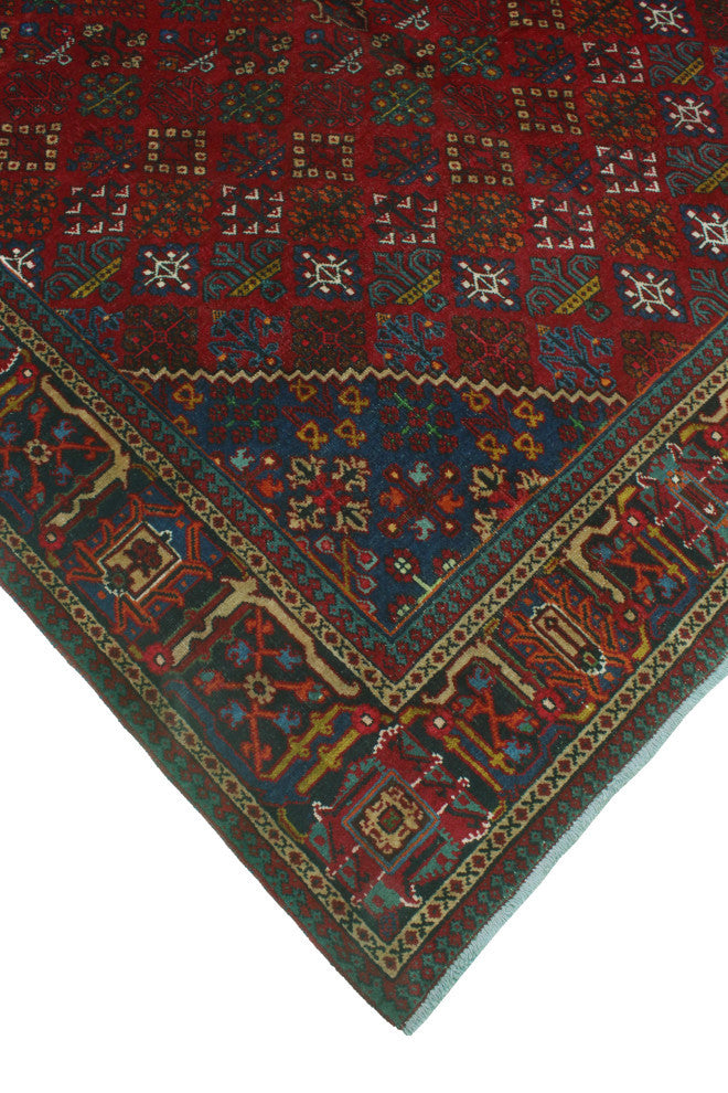 Fine Vintage Distressed Patra Red/Navy Rug, 6'10x10'3