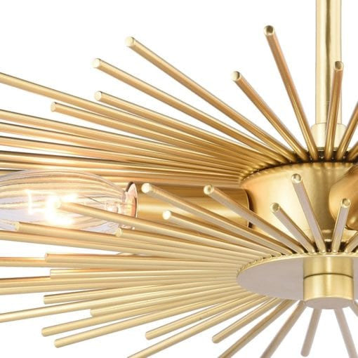 Nikko 16-in Semi Flush Ceiling Light Gold