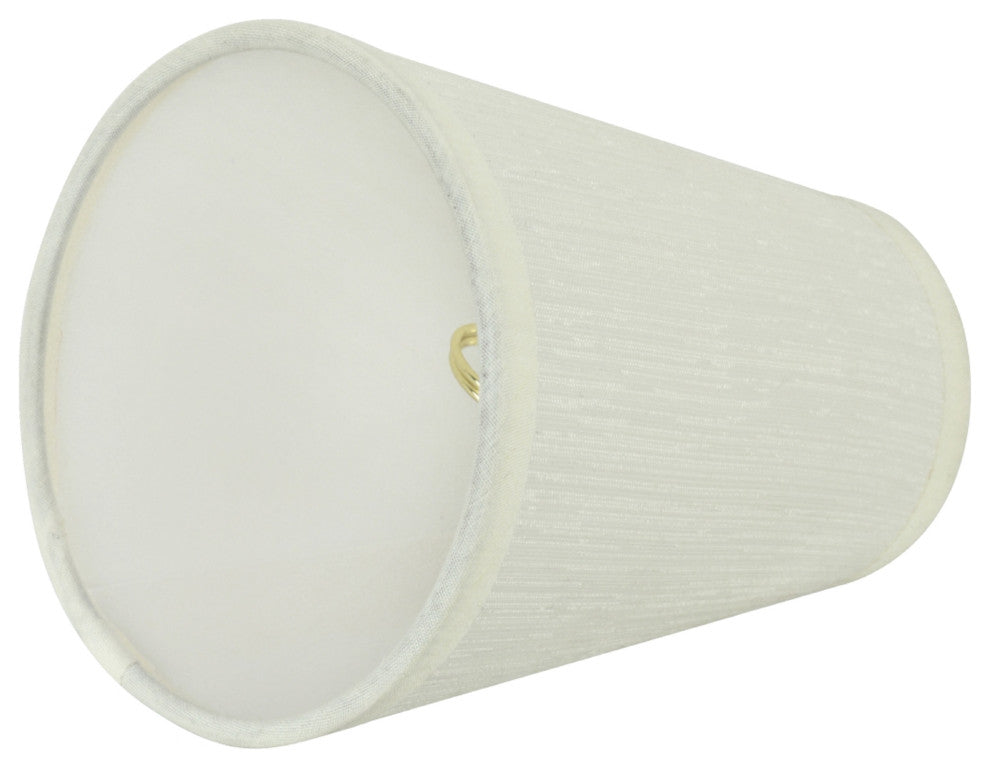 32004-5 Hardback Empire Chandelier Clip On Lamp Shade Off White 2 1/2"x4"x5"