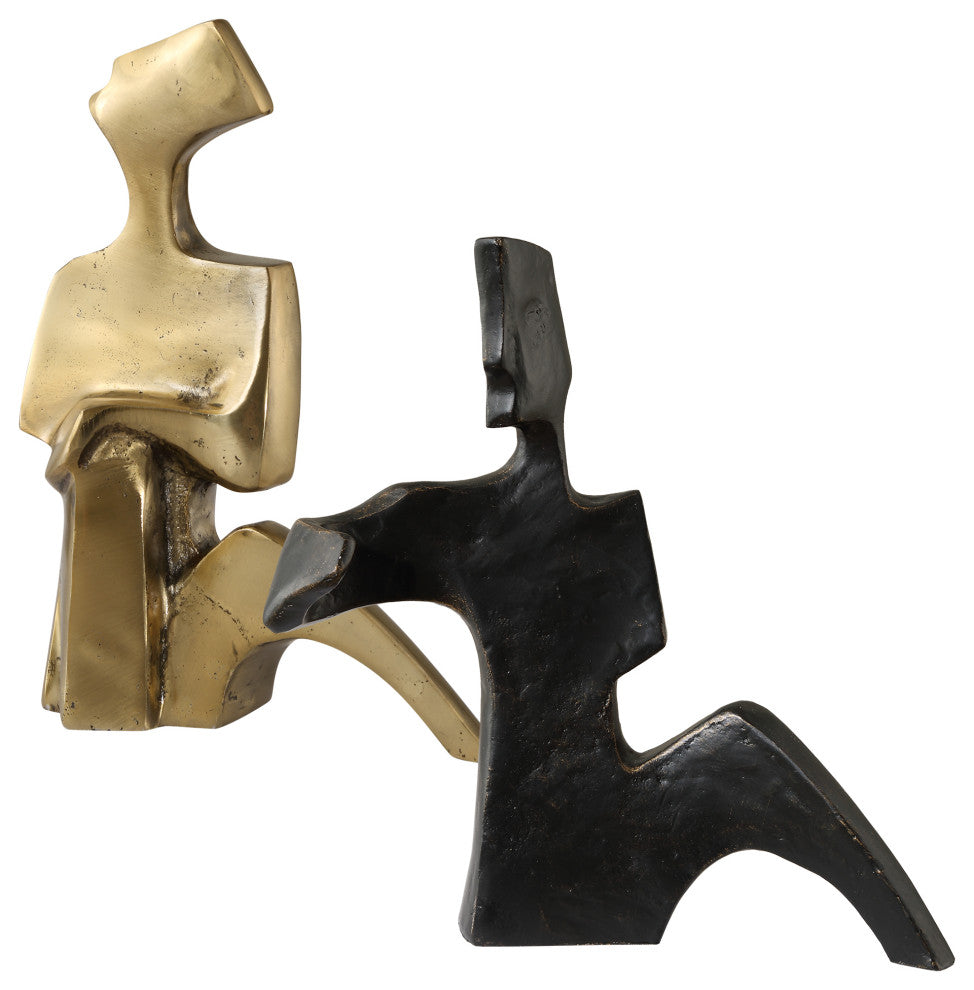 Uttermost - 18149 - Sculptures, S/2 - Affection - Shimmering Bronze And Gold