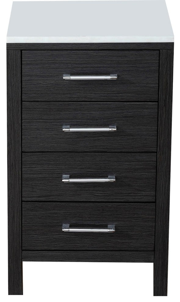 Dior 18" Side Cabinet, Zebra Gray