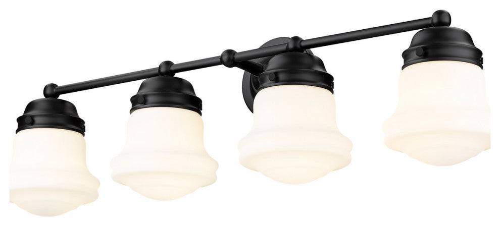Zlite 735-4V-MB 4-Light Vanity, Matte Opal