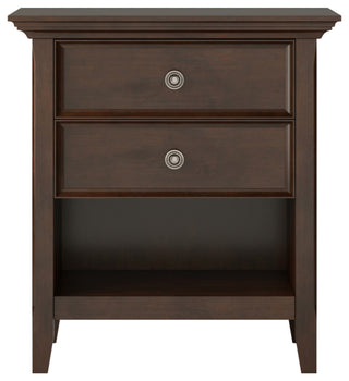 Amherst Solid Wood Bedside Table, Russet Brown