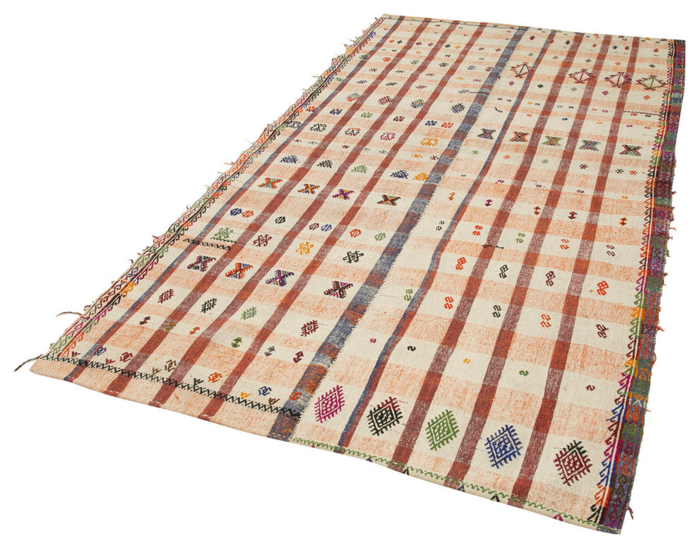 Rug N Carpet - Hand-knotted Oriental 4' 10'' x 9' 2'' One-of-a-Kind Kilim Rug