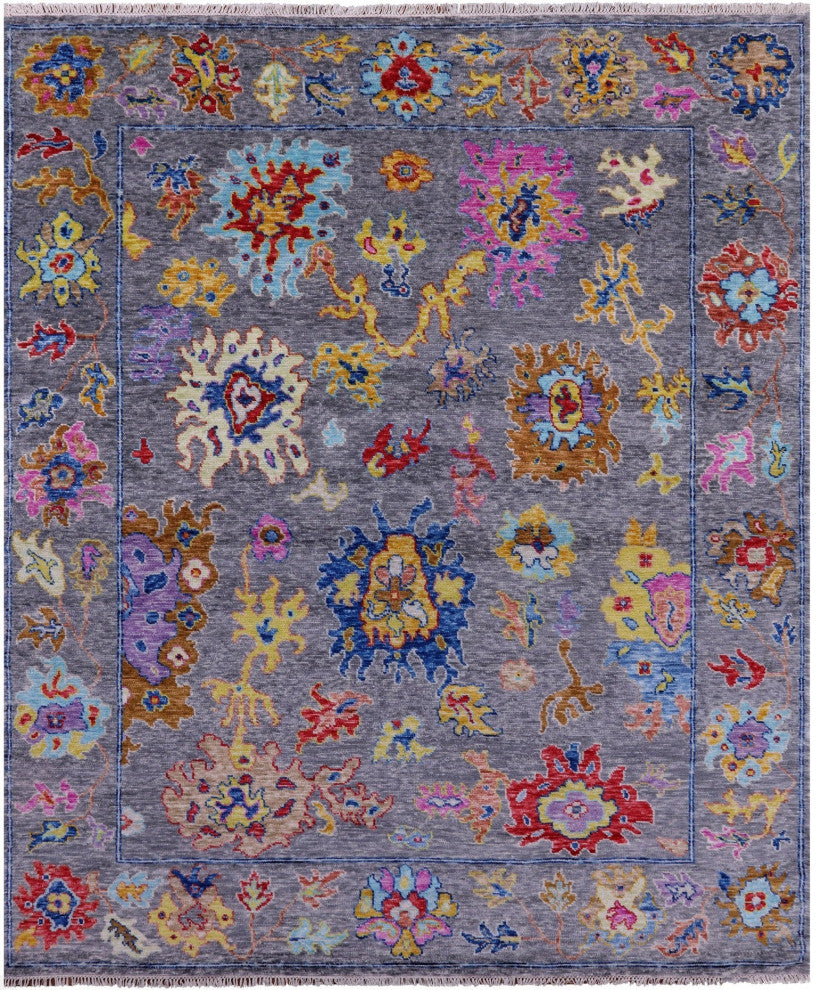 8' 3" X 9' 11" Hand Knotted Turkish Oushak Wool Rug - Q14842