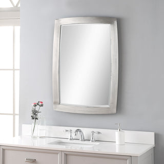 Uttermost Haskill Iron Glass and MDF Wood Mirror in Brushed Nickel