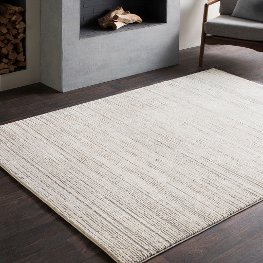 Surya Tibetan TBT-2308 6'7"x9'6" Oval Rug, Khaki/Taupe/Medium Gray/Ivory