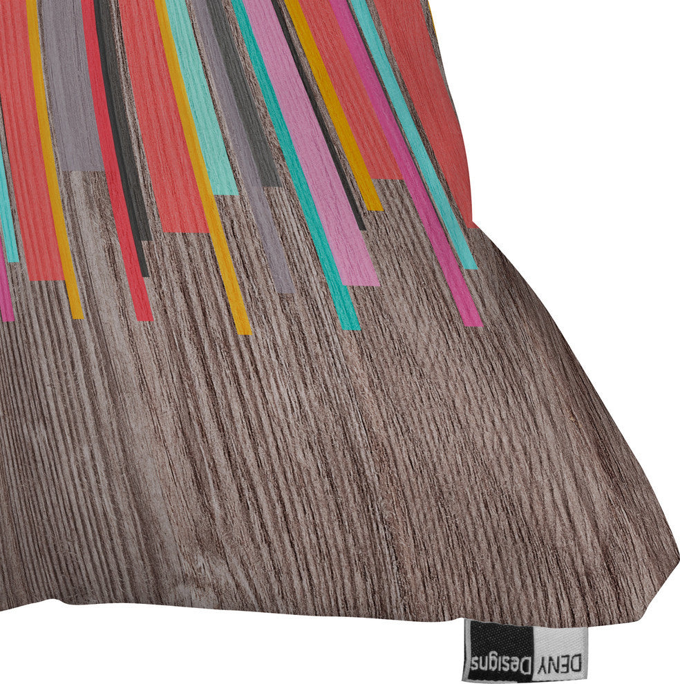 Deny Designs Iveta Abolina Stripe Happy Outdoor Throw Pillow