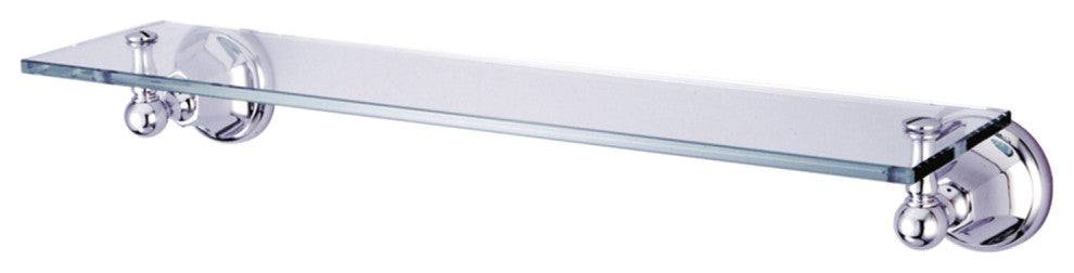 Kingston Brass Glass Shelf, Polished Chrome