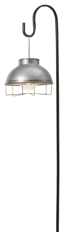 43.3" Solar Lighted Metal Lamp