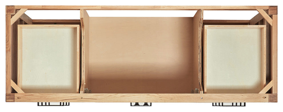 Cambridge 60" Single Bath Vanity With Italian Carrara Marble Top, Oak