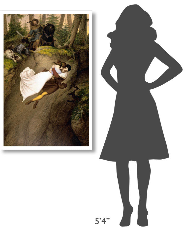 "Leap from the Rock" Print by Julius Schnorr von Carolsfeld, 28"x42"