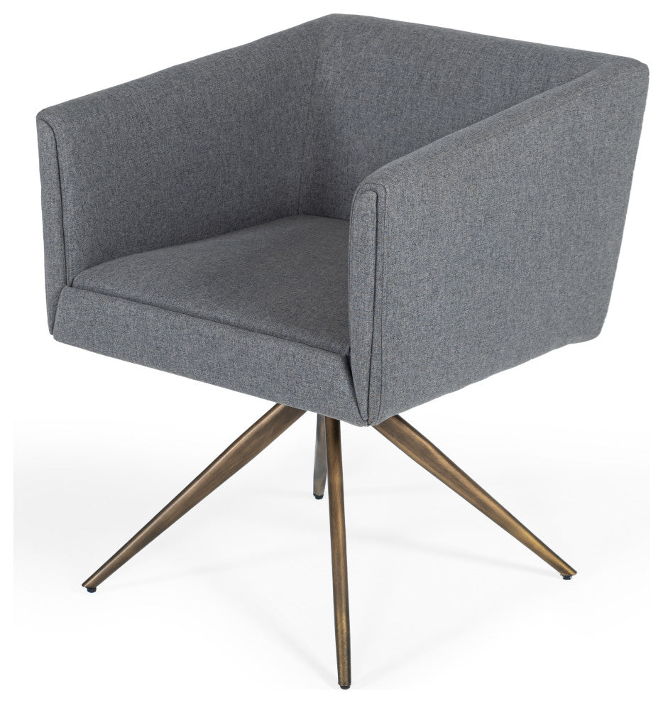 Modrest Riaglow Contemporary Dark Grey Fabric Dining Chair