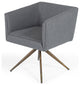 Modrest Riaglow Contemporary Dark Grey Fabric Dining Chair