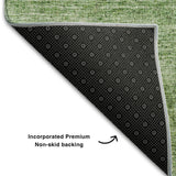 Premium Machine Washable Mayfield AMF696 Green 8' x 10' Rug