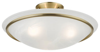 Livex Lighting Antique Brass 3-Light Semi-Flush