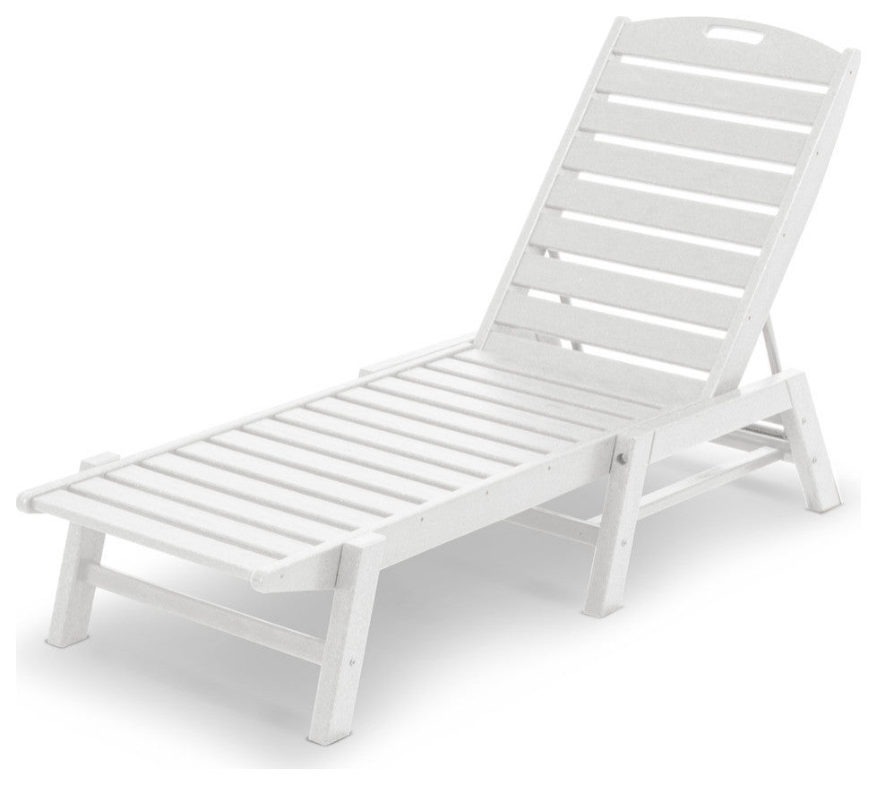 Polywood Nautical Chaise, White