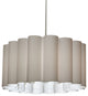4 Light Sandra Pendant SGlow Latte Polished Chrome