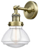 Olean 1-Light Sconce, Antique Brass, Clear