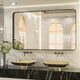 Metal Frame Decorative Rectangular Wall Mount Mirror, Black, 48"x30"