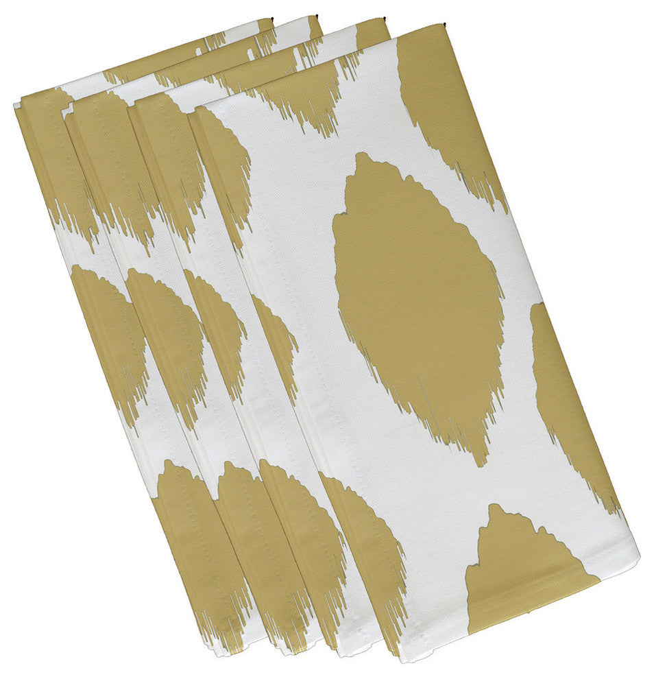 Geometric Decorative Napkin, Yellow, Set of 4