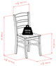 Benjamin Ladder-back Chairs, 2-Pc Set, Light Oak