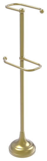 Free Standing Two Roll Toilet Tissue Stand, Satin Brass