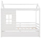 Gewnee Wood Twin House Bed with Twin Size Trundle in White