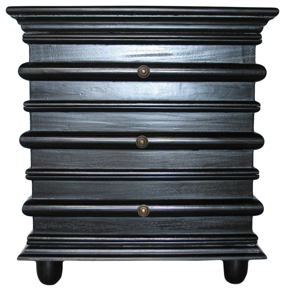 Ascona Side Table, Hand Rubbed Black