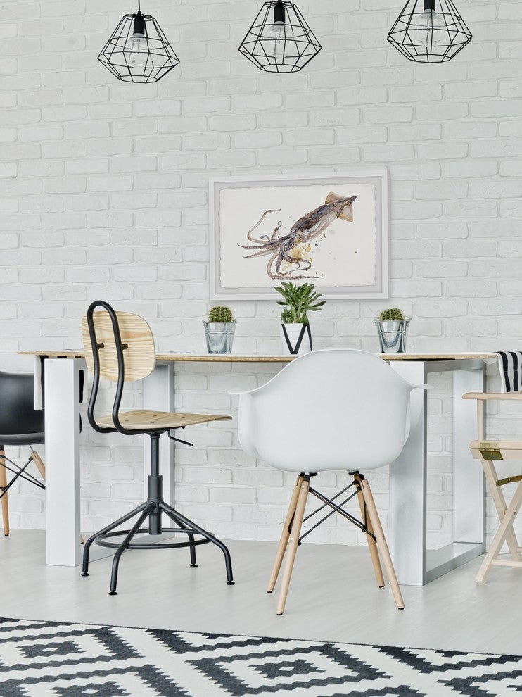 "Big Squid" Framed Painting Print, 30"x20"