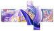 Purple Gold Fractal Plant Stems, Abstract Canvas Art Print, 60"x32", 5 panels