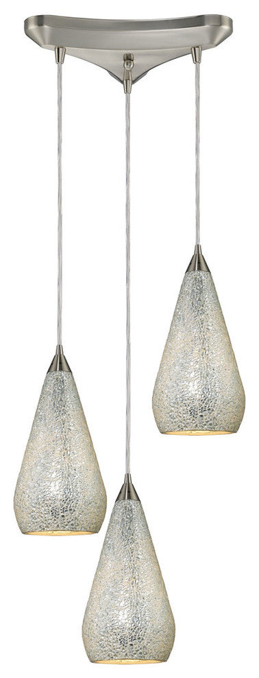 ELK Lighting Curvalo 3-Light Mini Pendant - 546-3SLV-CRC
