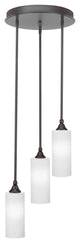 Empire 3-Light Cluster Pendalier, Dark Granite/White Matrix