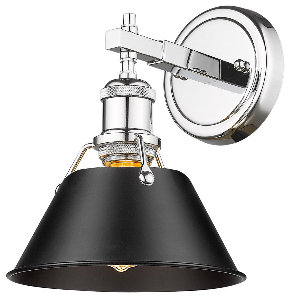 Golden Lighting 3306-BA1 CH Orwell 10" Tall Bathroom Sconce - Chrome