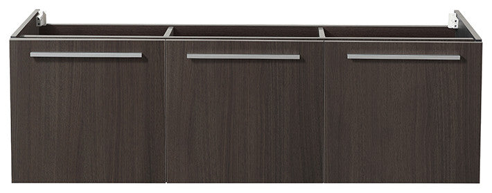 Fresca Vista 60" Gray Oak Double Sink Bathroom Vanity