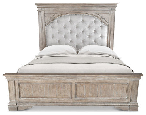 Highland Park Bed, Distressed Driftwood, King