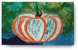 Artistic Pumpkin Fall Design Chenille Area Rug, Blue, 3'x5'