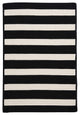 Stripe It TR89 Black White Indoor/Outdoor Area Rug, Rectangular 3'x5'