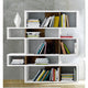 Modern Large Modular Display 2 Tone Shelves, White Frame/Walnut Backs