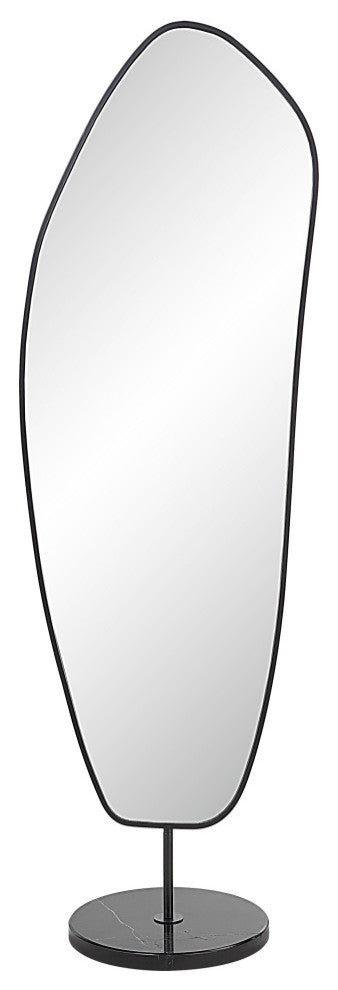 Arlon 70" Tall Irregular Mirror, Matte Black