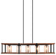 5-Light Rectangular Rustic Farmhouse Chandelier