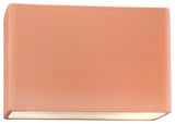 Ambiance Small Wide Rectangle LED Wall Sconce, Closed, Blush, LED