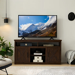 Gewnee Farmhouse TV Media Stand, Espresso