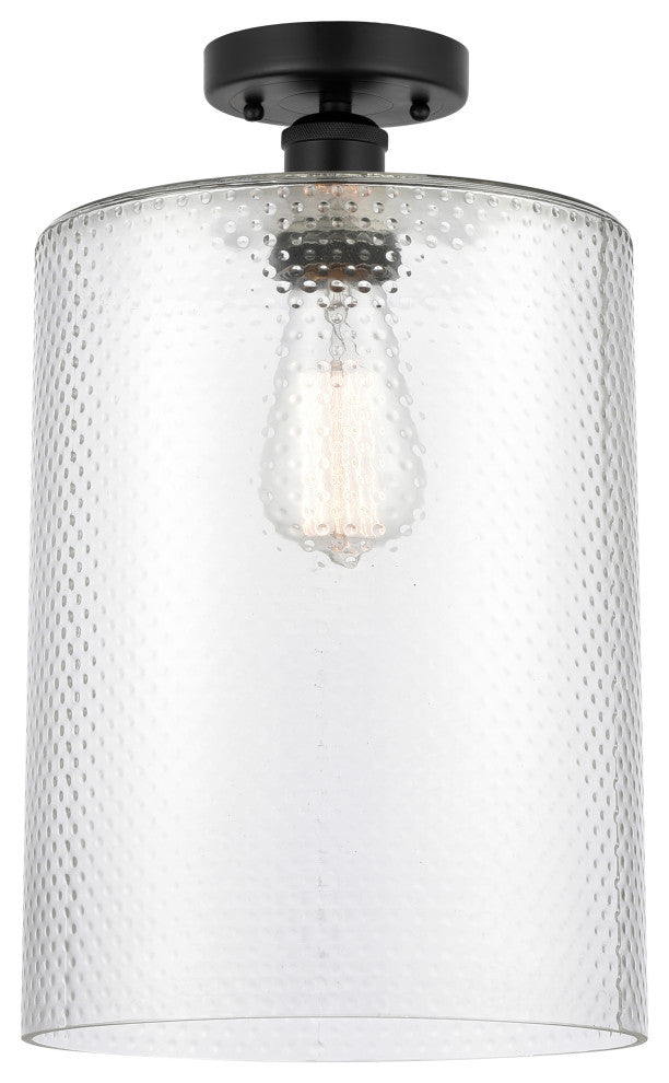 Innovations 616-1F-BK-G112-L 1 Light Semi-Flush Mount, Matte Black