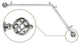 Twist Corner Window Curtain Rod, Satin Nickel, 120"-170"